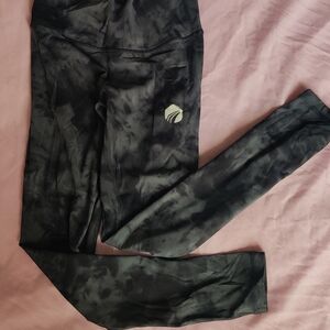Black Tie-Dye Leggings